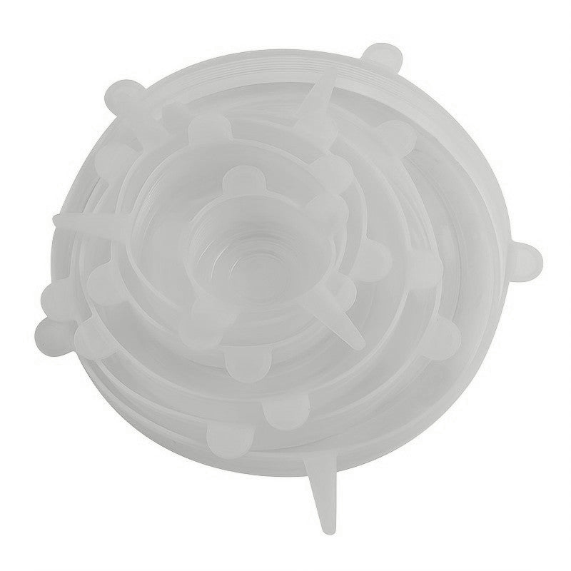 6-Piece Silicone Stretch Lids – Reusable Airtight Food Covers