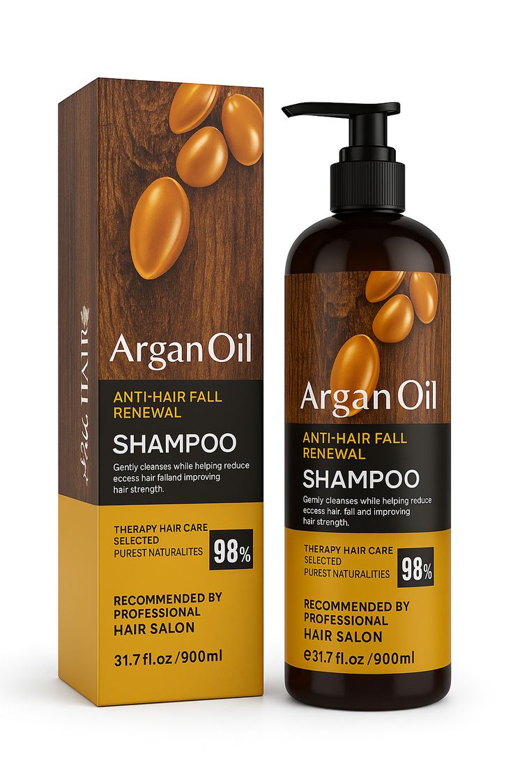 Argan Oil Anti-Hair Fall Renewal Shampoo – 900ml | Strengthens & Revitalizes Hair
