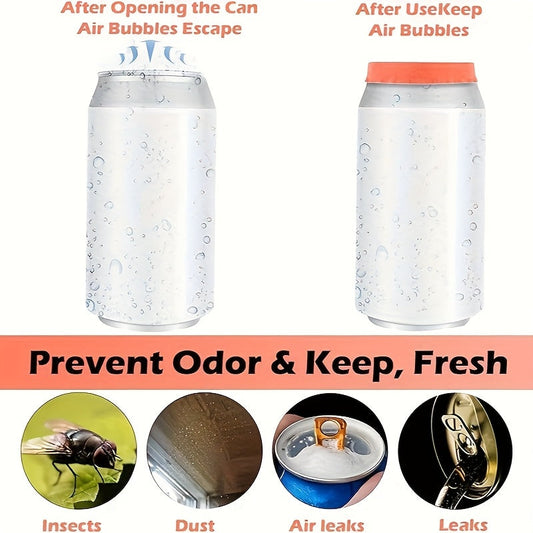 5-Piece Reusable Silicone Can Lids – Soda & Beverage Covers