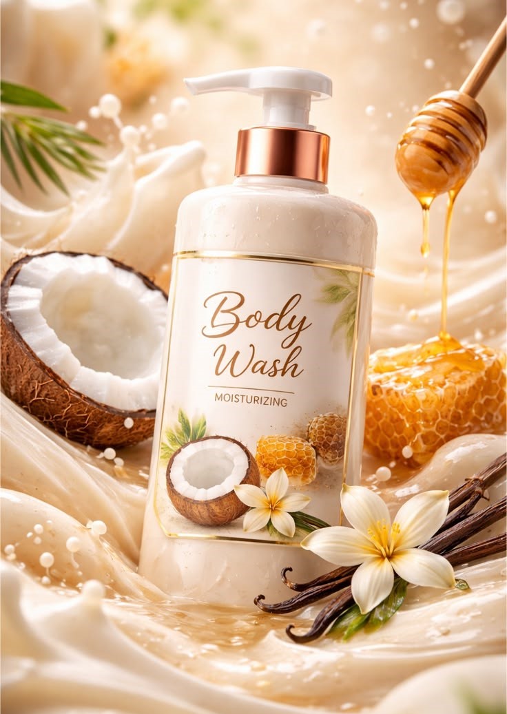 Glow-Boosting Coconut Honey Body Wash