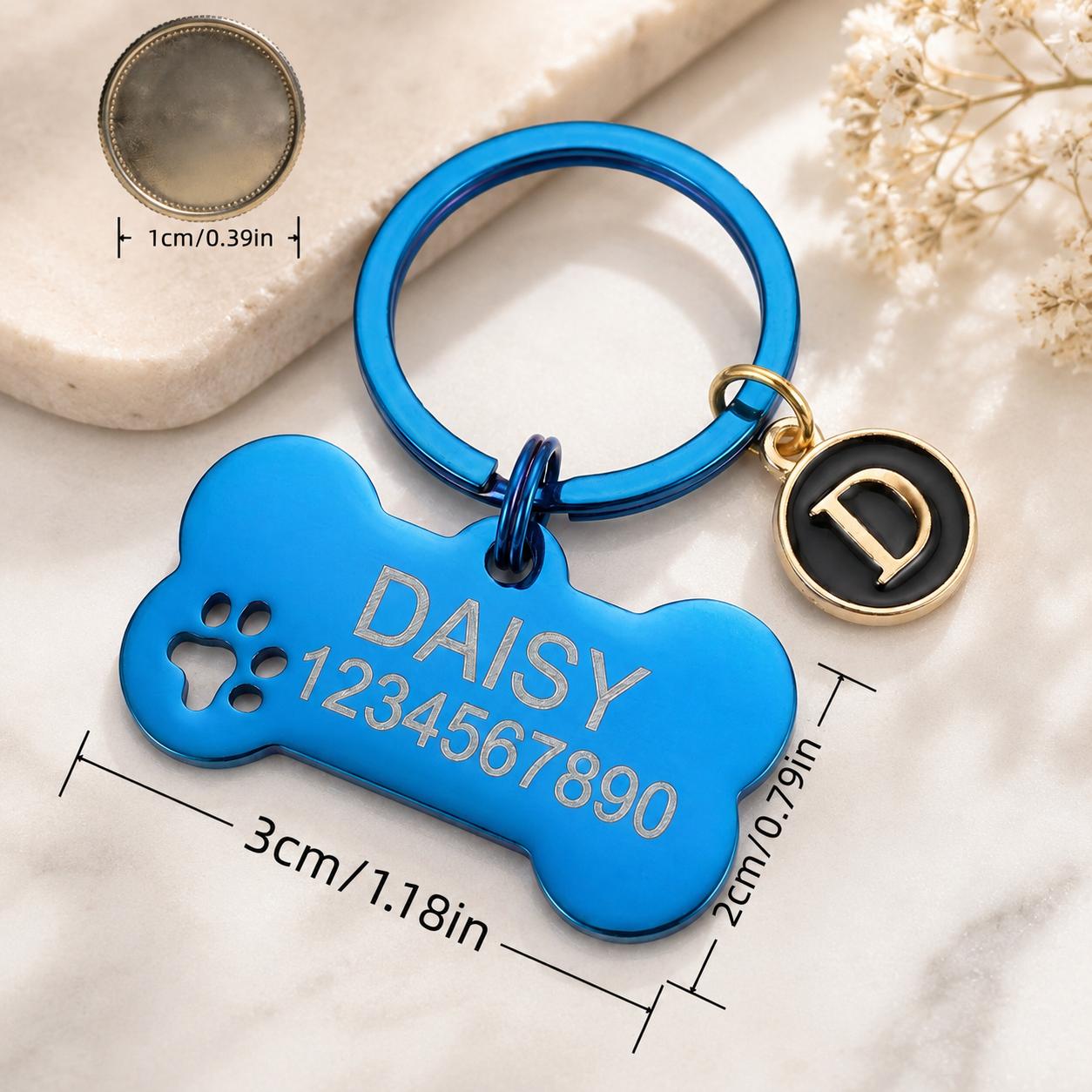 Personalized Pet ID Tag – Engraved Name & Phone Number