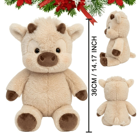 18" Weighted Highland Cow Plush – Ultra-Soft Stuffed Animal