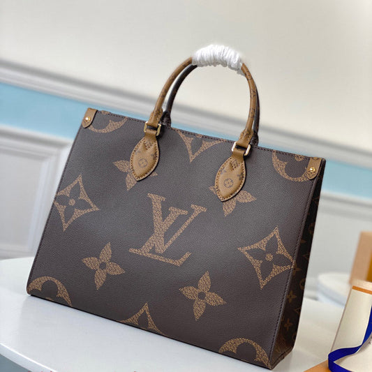 Louis Vuitton On The Go MM Tote Bag 35cm Brown – product image 1