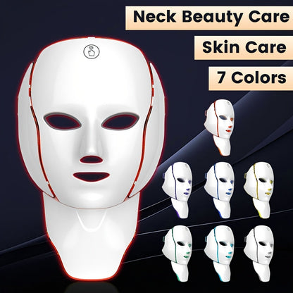 Christmas Deal, 7-Color Facial Mask Device, Beauty and Skincare Facial Equipment, Facial Skincare Tool, Face and Neck Care Mask Device, USB Charging Port, Valentine's Day and Other Holidays, Halloween and Christmas Promotion