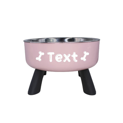Personalized Elevated Stainless Steel Pet Bowl – Anti-Slip Feeding Bowl