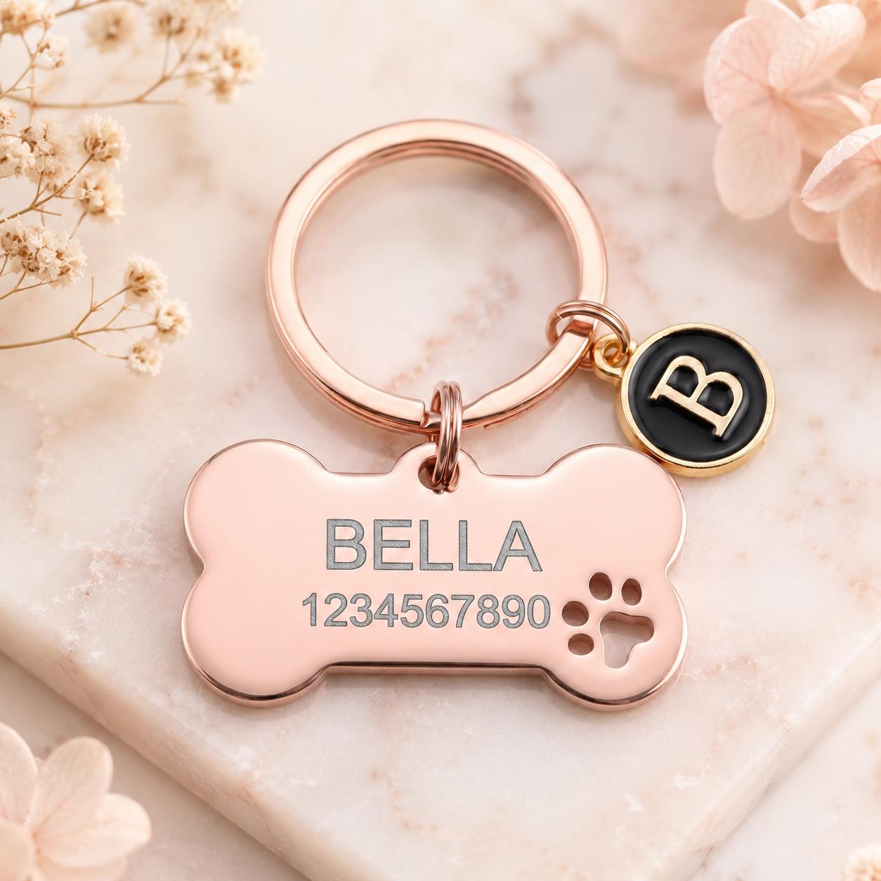 Personalized Pet ID Tag – Engraved Name & Phone Number