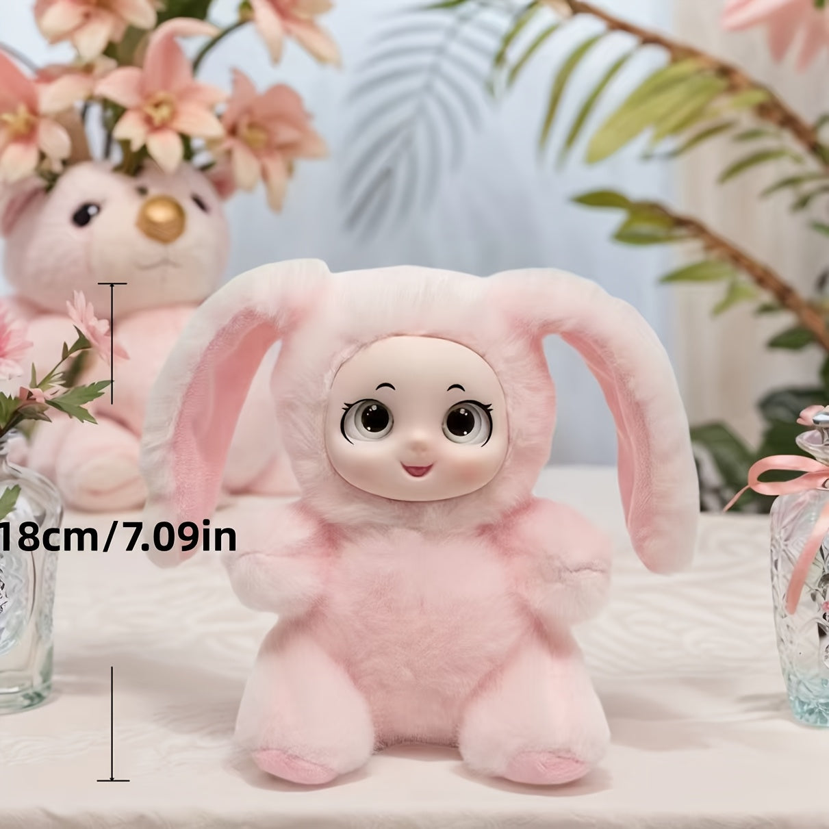 7" Weighted Animal Plush – Bear, Lamb & Rabbit Stuffed Toy