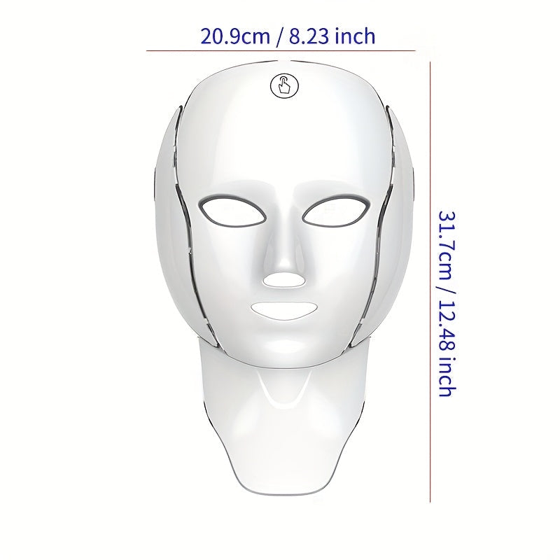 Christmas Deal, 7-Color Facial Mask Device, Beauty and Skincare Facial Equipment, Facial Skincare Tool, Face and Neck Care Mask Device, USB Charging Port, Valentine's Day and Other Holidays, Halloween and Christmas Promotion