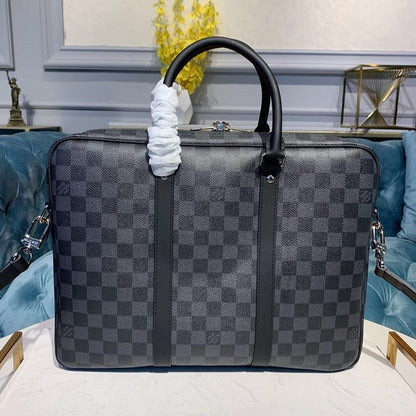 Louis Vuitton Porte Documents Voyage Bag 37cm Damier Graphite Canvas Spring/Summer Collection N41466 Black – product image 1