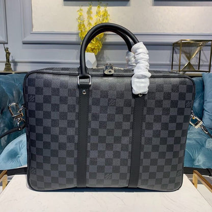 Louis Vuitton Porte Documents Voyage Bag 37cm Damier Graphite Canvas Spring/Summer Collection N41466 Black – product image 3