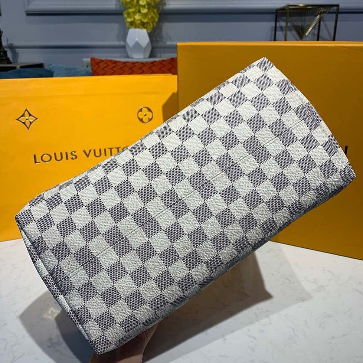 Louis Vuitton Iena MM Bag 34cm Damier Azur Canvas Fall/Winter Collection N44040, Beige – product image 5