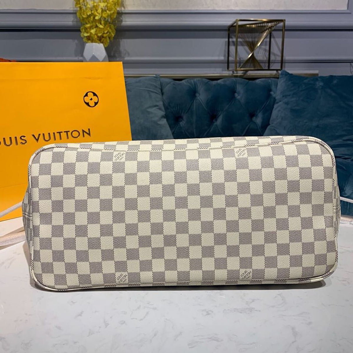 Louis Vuitton Neverfull GM Bag 40cm Damier Azur Canvas Fall/Winter Collection N41360, Beige – product image 5