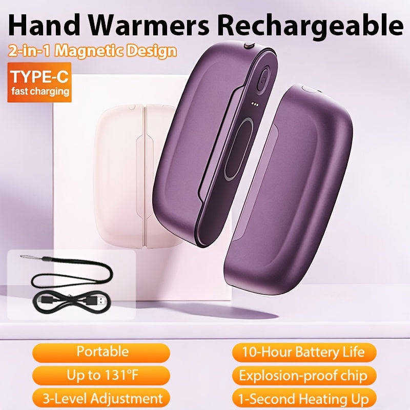 Magnetic Rechargeable Hand Warmers 2-Pack – Smart Temperature Control
