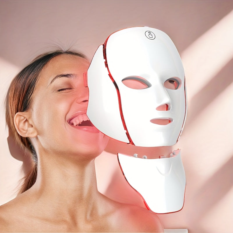 Christmas Deal, 7-Color Facial Mask Device, Beauty and Skincare Facial Equipment, Facial Skincare Tool, Face and Neck Care Mask Device, USB Charging Port, Valentine's Day and Other Holidays, Halloween and Christmas Promotion