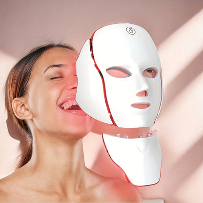 Christmas Deal, 7-Color Facial Mask Device, Beauty and Skincare Facial Equipment, Facial Skincare Tool, Face and Neck Care Mask Device, USB Charging Port, Valentine's Day and Other Holidays, Halloween and Christmas Promotion