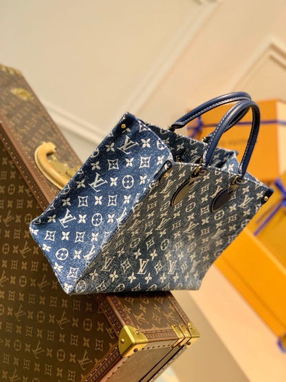 Louis Vuitton Onthego MM Tote Navy Blue 32cm – product image 5