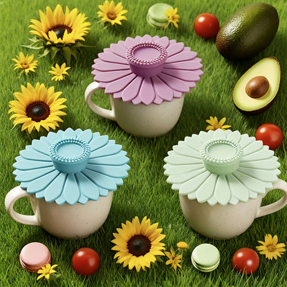 3-Piece Silicone Cup Lids – Heat-Resistant & Leakproof Covers