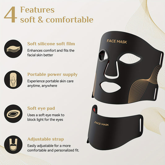 7-Color LED Red Light Therapy Face & Neck Mask – Home Skincare Device
