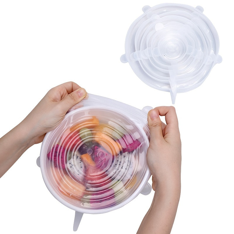 6-Piece Silicone Stretch Lids – Reusable Airtight Food Covers