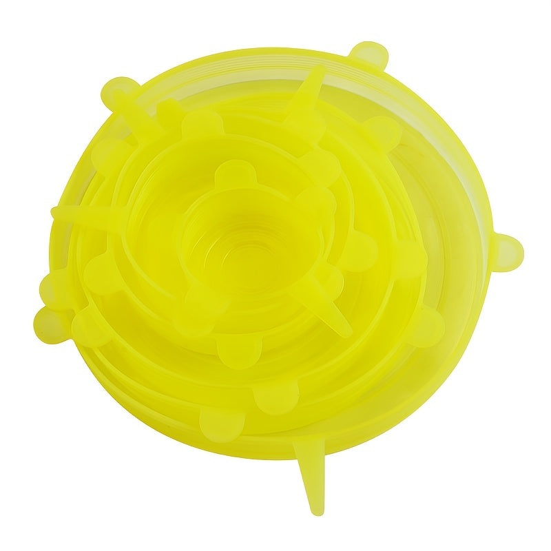 6-Piece Silicone Stretch Lids – Reusable Airtight Food Covers