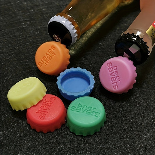 6-Piece Reusable Silicone Bottle Caps – Leak-Proof Sealers