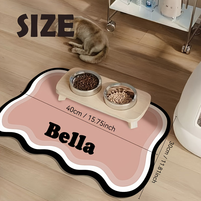 Personalized Quick-Dry Pet Feeding Mat – Absorbent & Washable