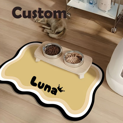Personalized Quick-Dry Pet Feeding Mat – Absorbent & Washable