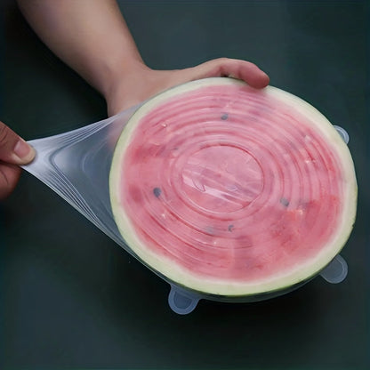 6-Piece Universal Silicone Stretch Lids – Reusable Food Covers