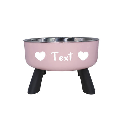 Personalized Elevated Stainless Steel Pet Bowl – Anti-Slip Feeding Bowl