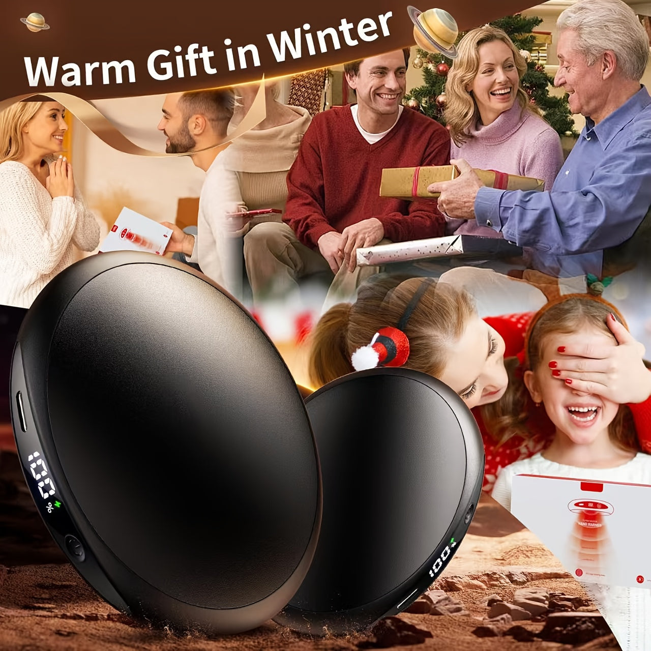 2-in-1 Magnetic Rechargeable Hand Warmers – 3 Heat Levels
