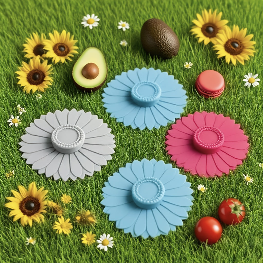 3-Piece Silicone Cup Lids – Heat-Resistant & Leakproof Covers