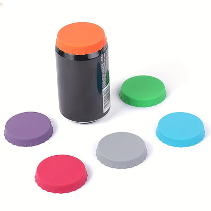 5-Piece Reusable Silicone Can Lids – Soda & Beverage Covers