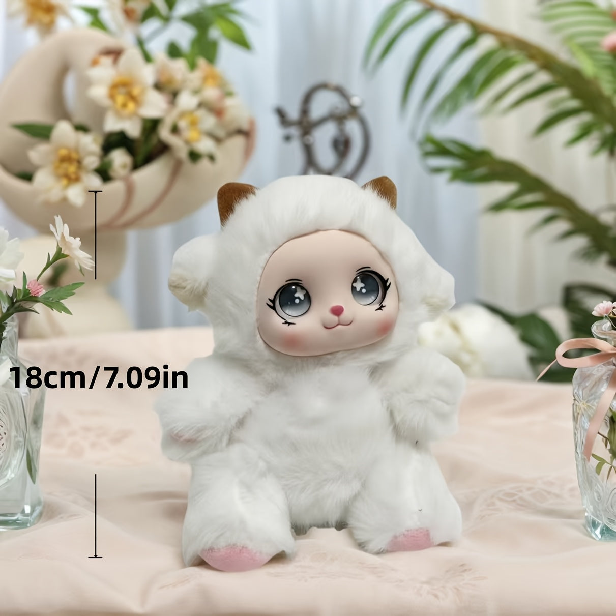7" Weighted Animal Plush – Bear, Lamb & Rabbit Stuffed Toy