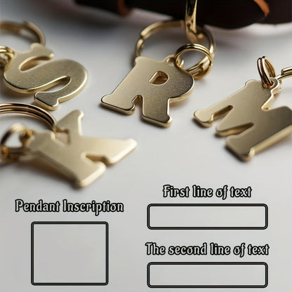 Personalized Stainless Steel Dog Tag – Engraved Initial Pet ID Pendant