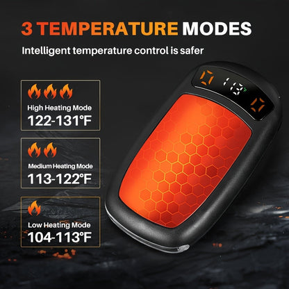 Rechargeable Hand Warmers 2-Pack with COB Light – 12H Heat