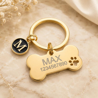 Personalized Pet ID Tag – Engraved Name & Phone Number