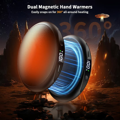 2-in-1 Magnetic Rechargeable Hand Warmers – 3 Heat Levels
