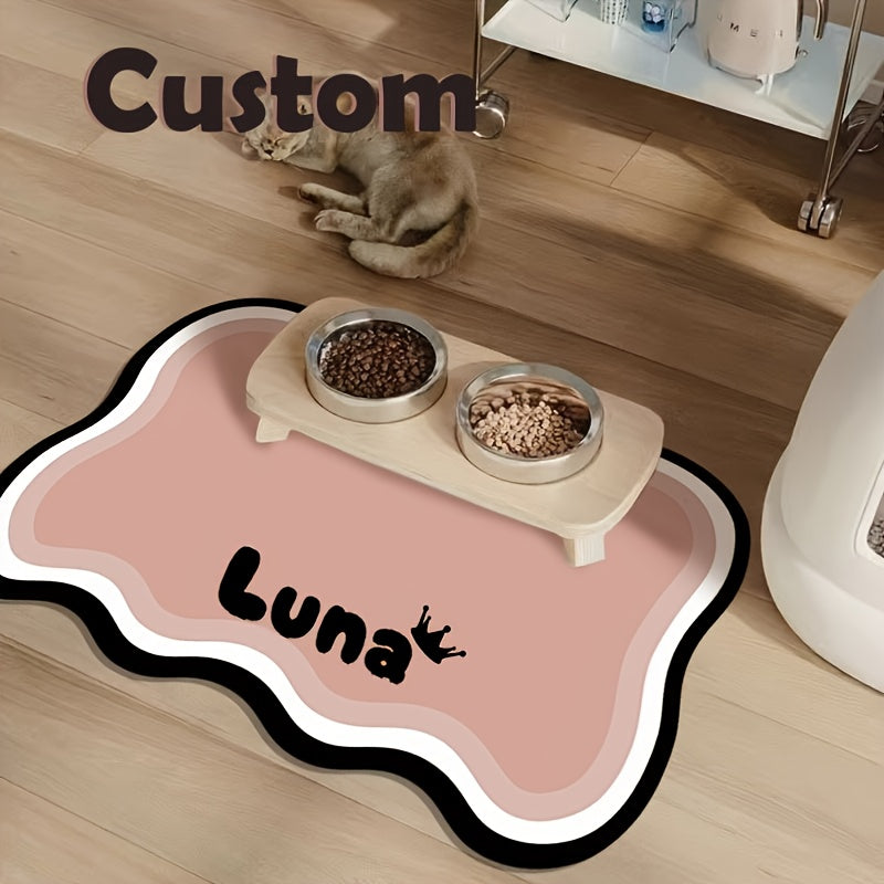 Personalized Quick-Dry Pet Feeding Mat – Absorbent & Washable