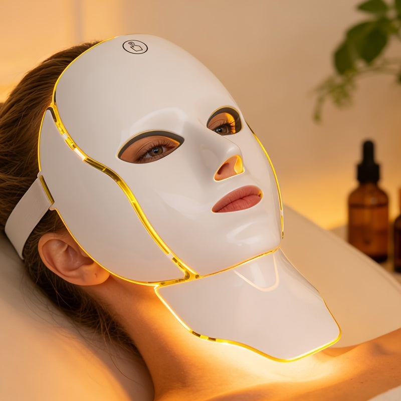 7-Color LED Face & Neck Mask – 138-LED Home Skincare Device