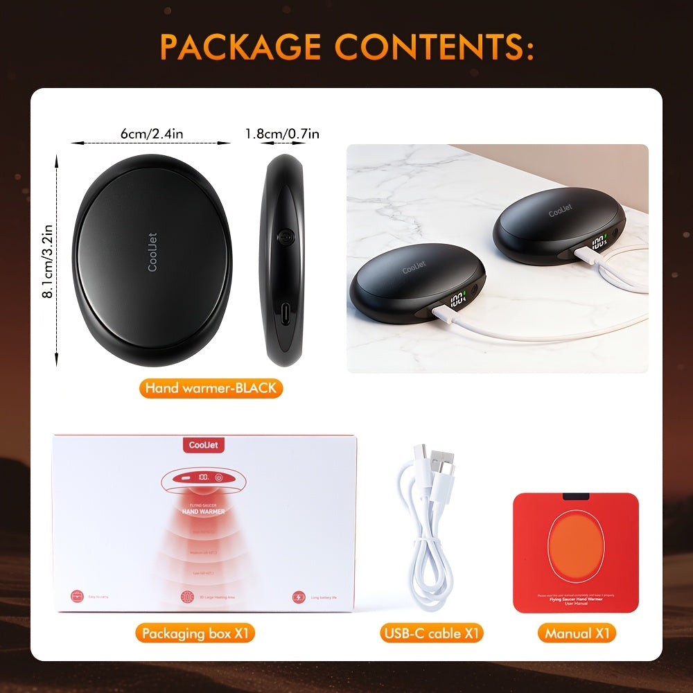 2-in-1 Magnetic Rechargeable Hand Warmers – 3 Heat Levels