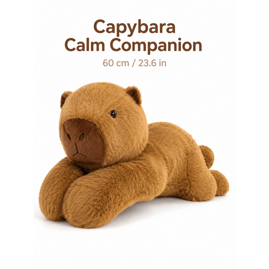 60cm Weighted Capybara Plush – Soft Calming Cuddle Toy