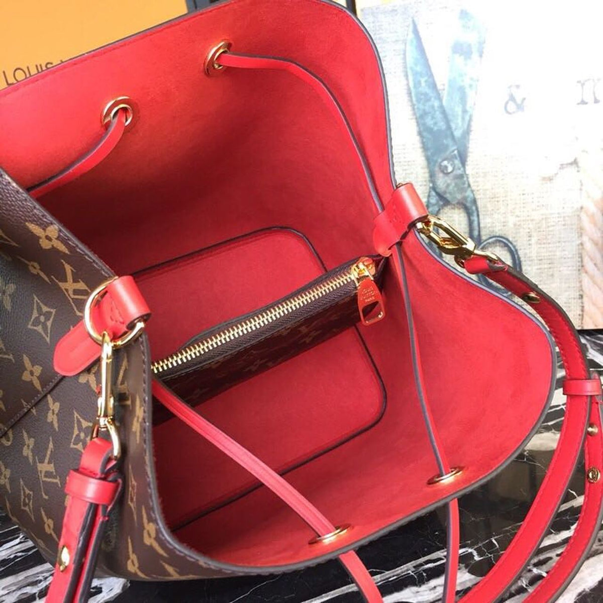 Louis Vuitton NoNo Bucket Bag Monogram Canvas Spring/Summer Collection M44020 Coquelicot – product image 14