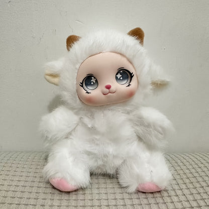 7" Weighted Animal Plush – Bear, Lamb & Rabbit Stuffed Toy