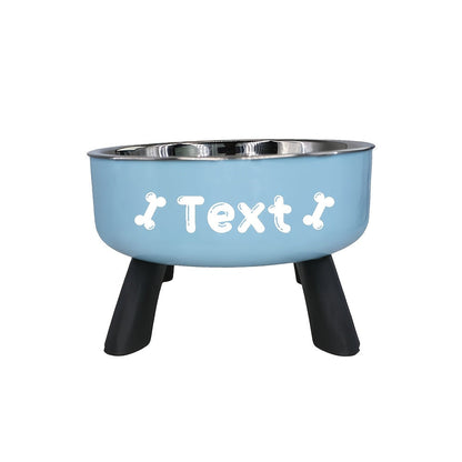 Personalized Elevated Stainless Steel Pet Bowl – Anti-Slip Feeding Bowl