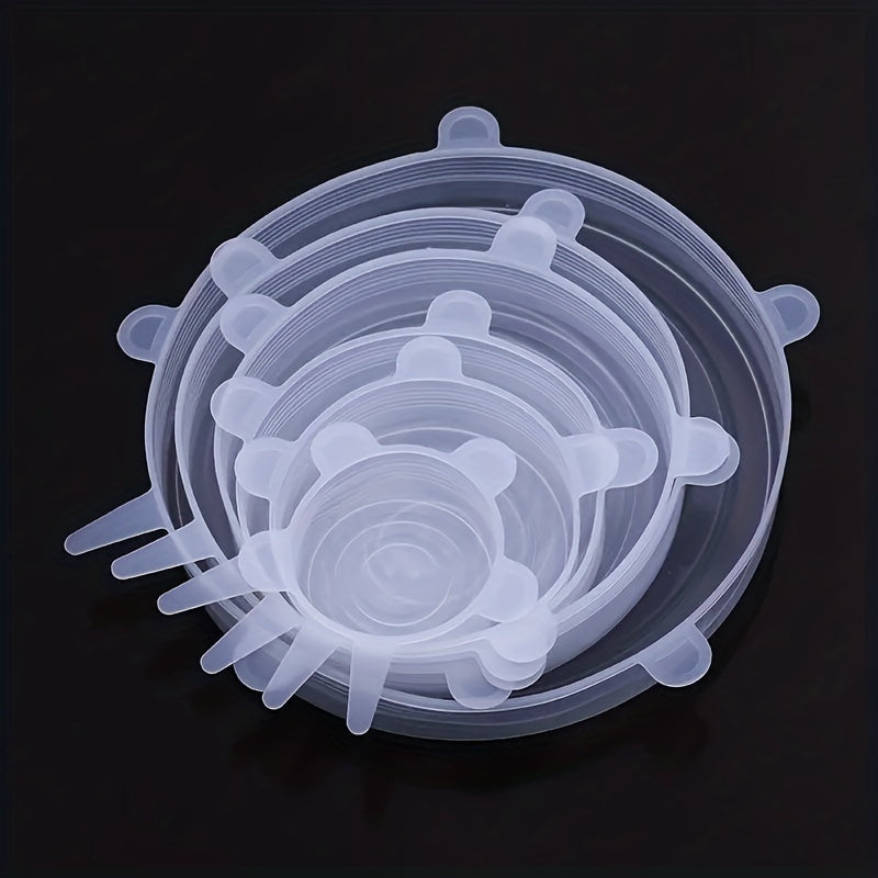 6-Piece Universal Silicone Stretch Lids – Reusable Food Covers
