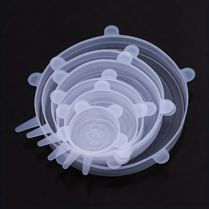 6-Piece Universal Silicone Stretch Lids – Reusable Food Covers