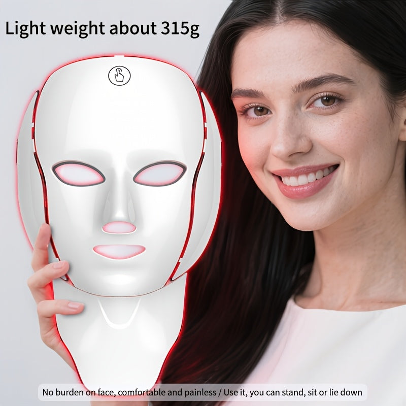Christmas Deal, 7-Color Facial Mask Device, Beauty and Skincare Facial Equipment, Facial Skincare Tool, Face and Neck Care Mask Device, USB Charging Port, Valentine's Day and Other Holidays, Halloween and Christmas Promotion