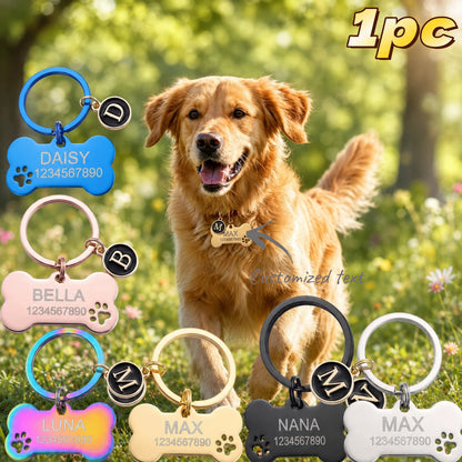 Personalized Pet ID Tag – Engraved Name & Phone Number