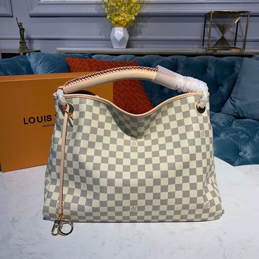 Louis Vuitton Artsy MM Bag 42cm Damier Azur Canvas Spring/Summer Collection N41174, Beige – product image 2