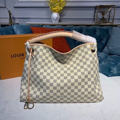 Louis Vuitton Artsy MM Bag 42cm Damier Azur Canvas Spring/Summer Collection N41174, Beige – product image 1